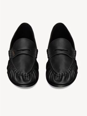 Saint Laurent Women’s YSL Le Loafer Supple in Black Leather
